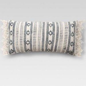 Oversized Woven Pattern Lumbar Throw Pillow
